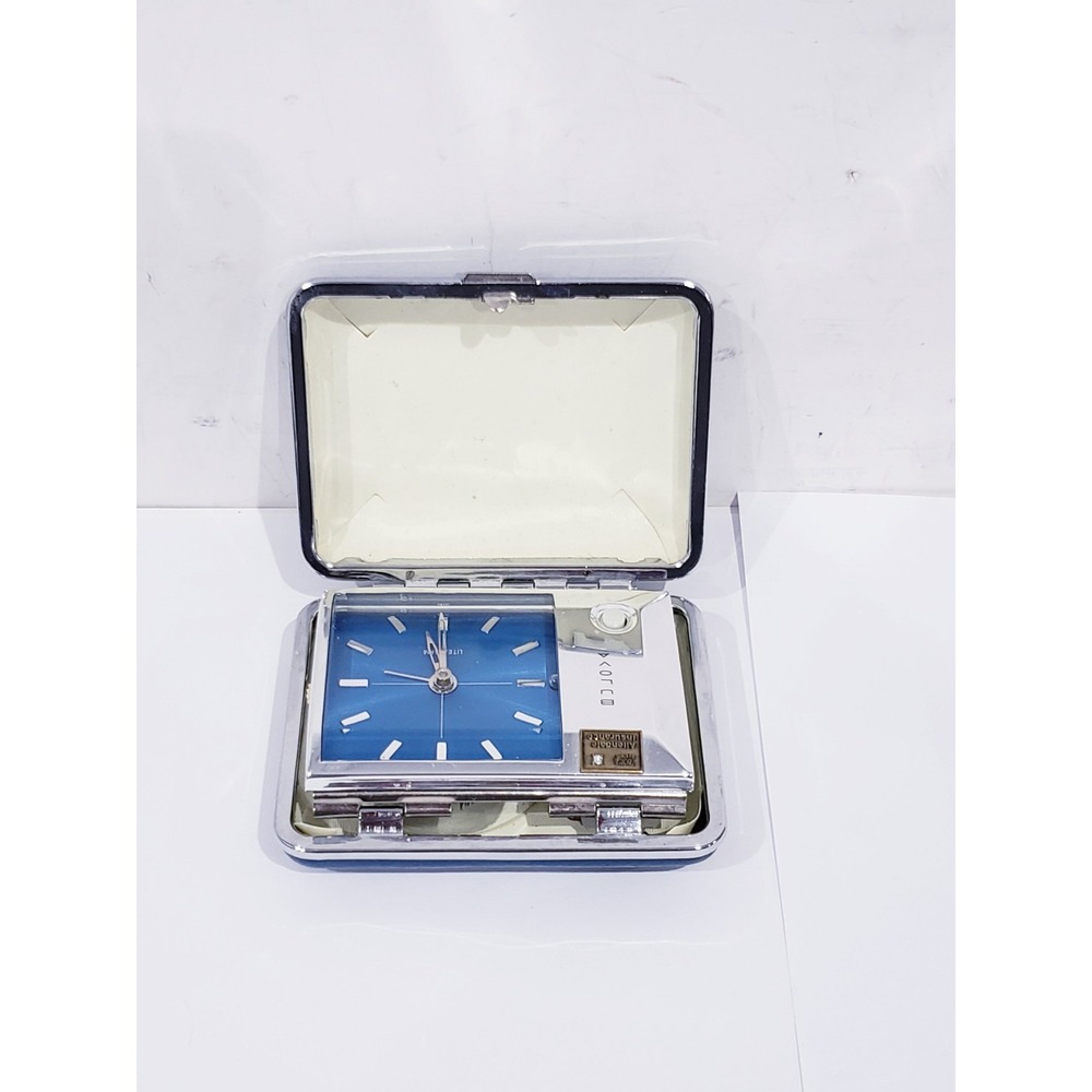 [AS IS] Vintage Bulova Travel Quartz Lite Alarm Clock with Case